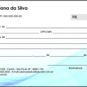 Recibo com Canhoto Odontologia Versalhes - Imagem 1