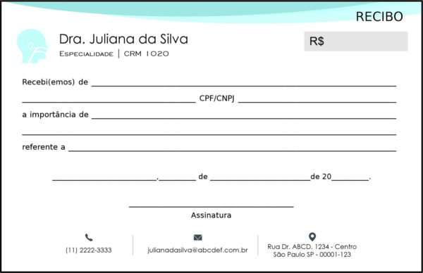 Recibo em 2 vias Otorrinolaringologia Madrid Recibo em 2 vias Otorrinolaringologia Madrid