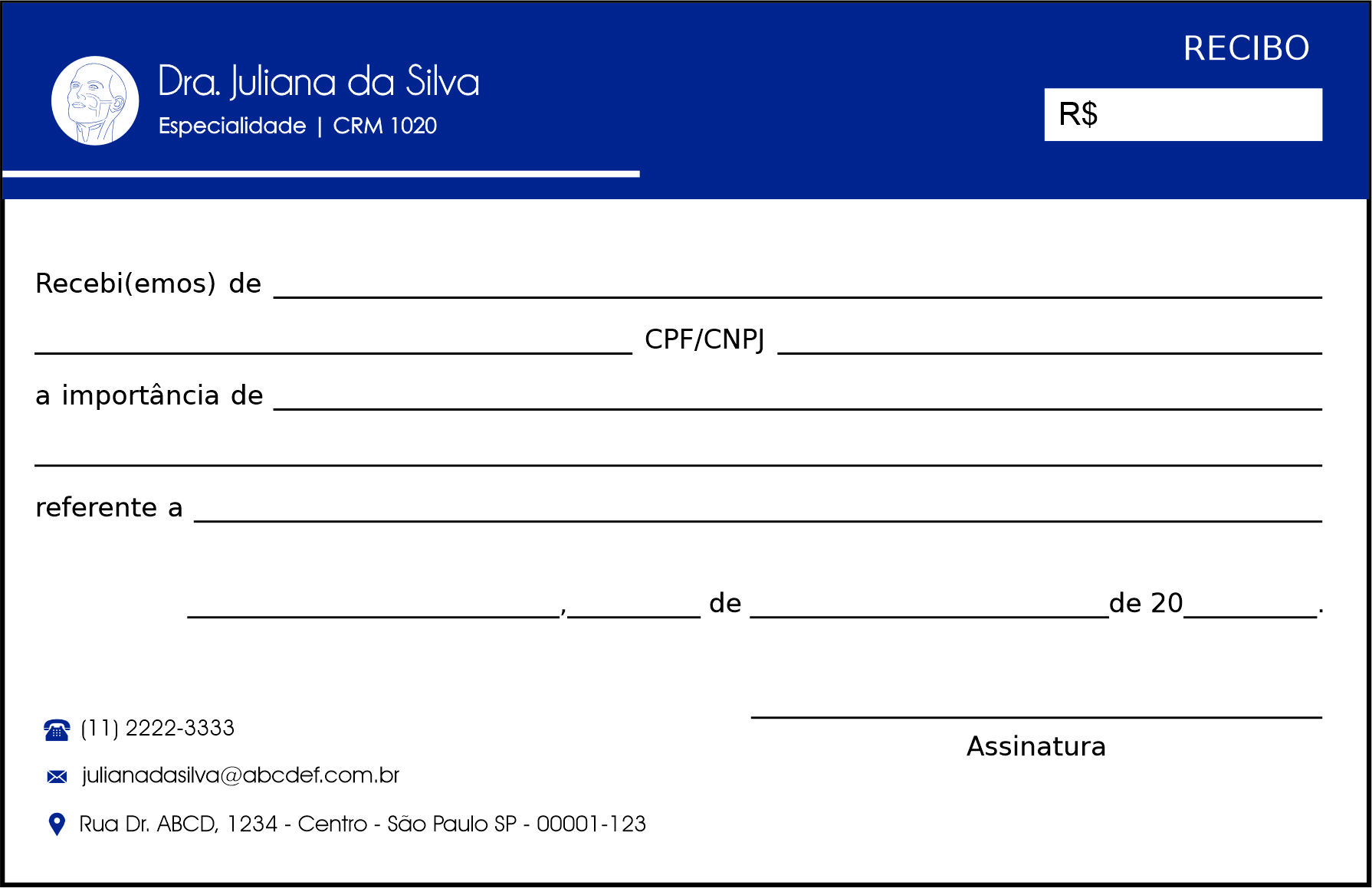 Recibo em 2 vias Autocopiativo Novigrad