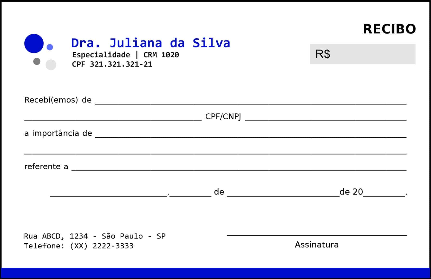Recibo em 2 vias Clínica Geral Assuã