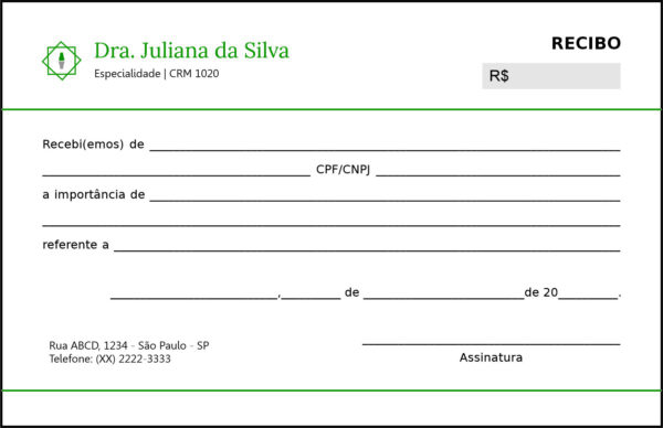 Recibo em 2 vias Ortopedia Tessalônica Recibo em 2 vias Ortopedia Tessalônica