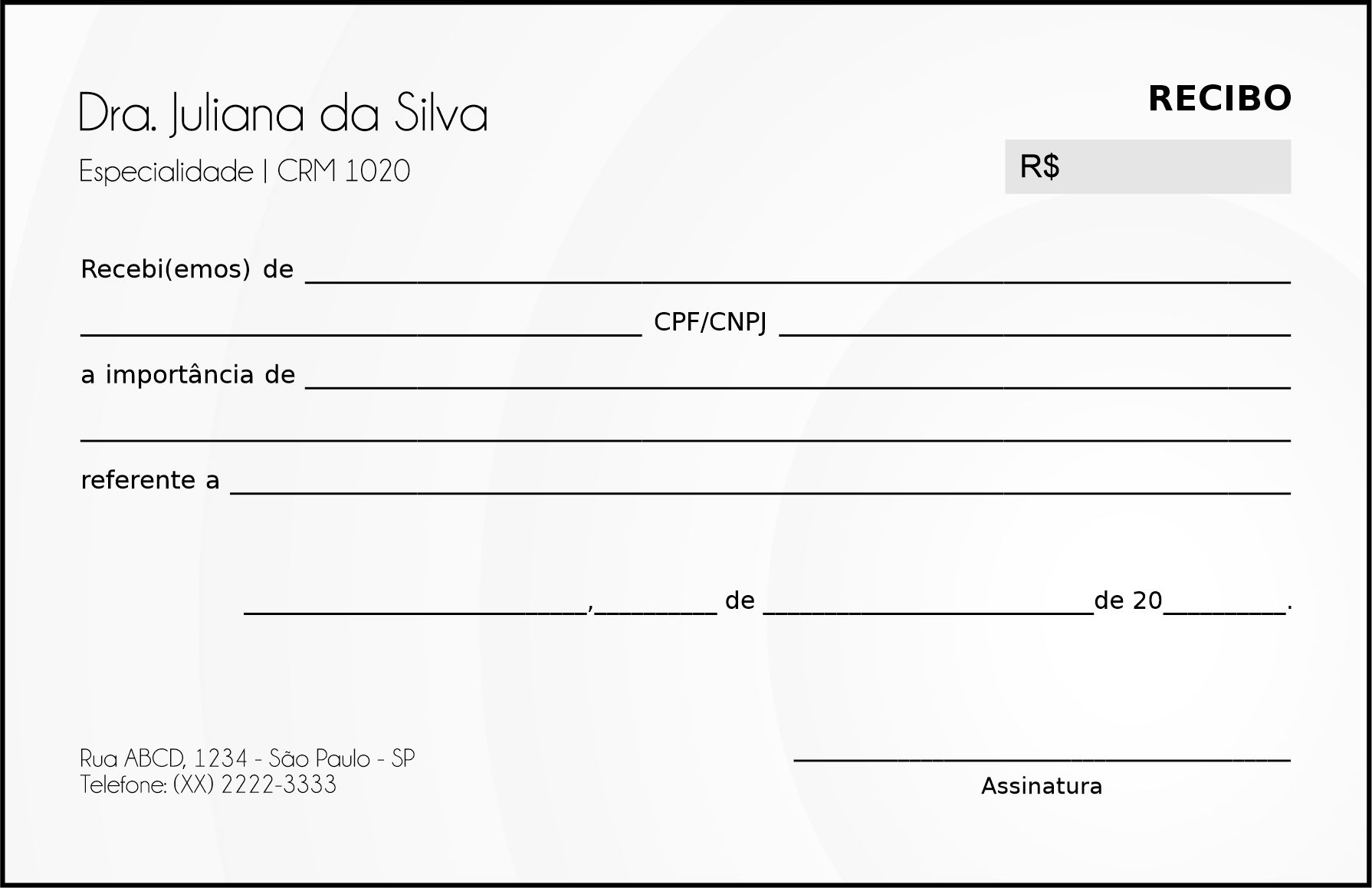 Recibo em 2 vias Otorrinolaringologista Seville