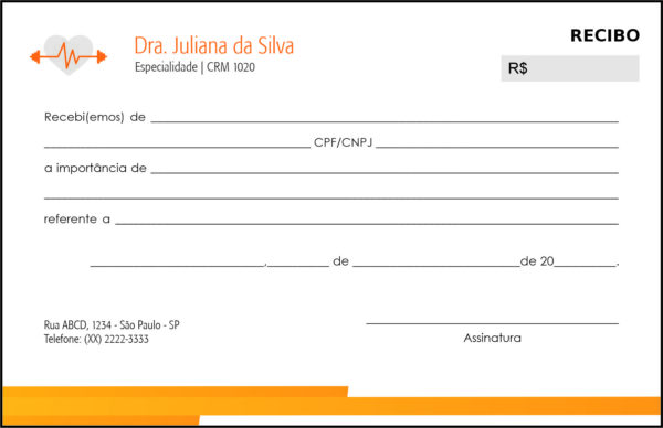 Recibo em 2 vias Performance Budapeste Recibo em 2 vias Performance Budapeste