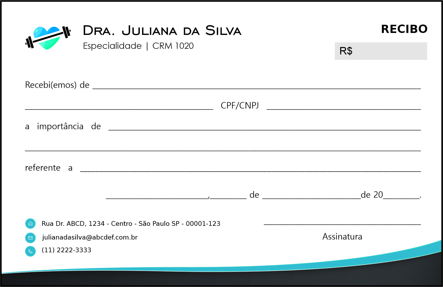 Recibo em 2 vias Performance Baja
