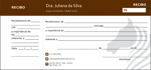 Recibo com Canhoto Veterinário Kufstein Recibo com Canhoto Veterinário Kufstein