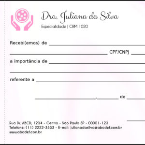 Recibo com Canhoto Oncologia Yokohama