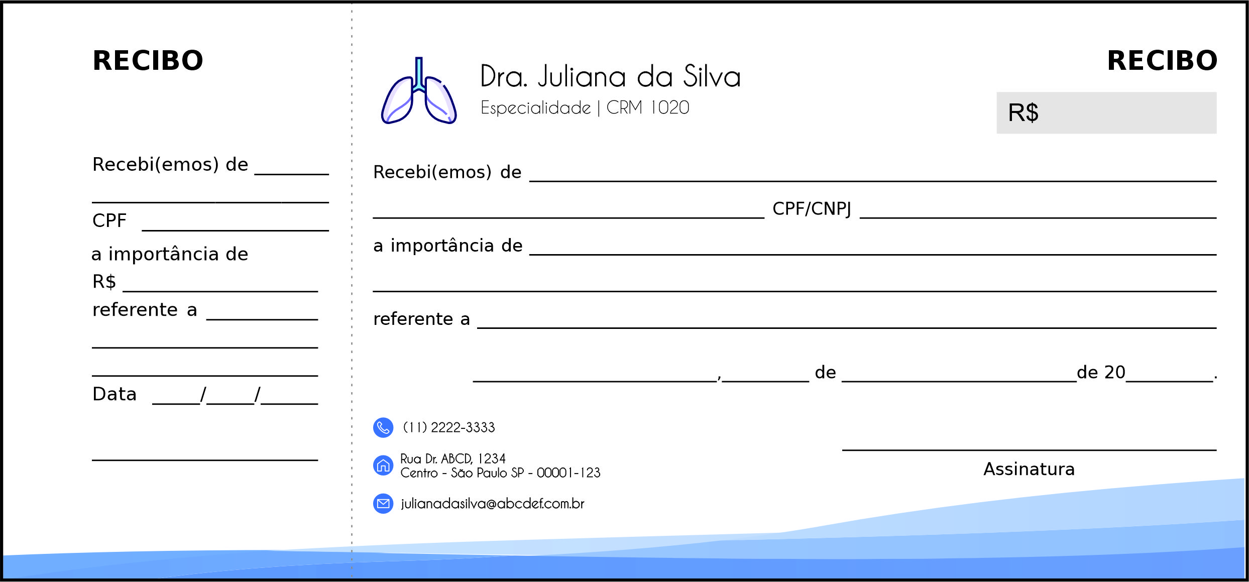 Recibo com Canhoto Pneumologia Horsens