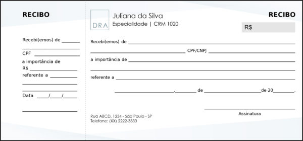 Recibo com Canhoto Clínica Geral Alexandria Recibo com Canhoto Clínica Geral Alexandria