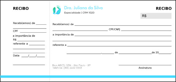 Recibo com Canhoto Ortopedia Pireu Recibo com Canhoto Ortopedia Pireu