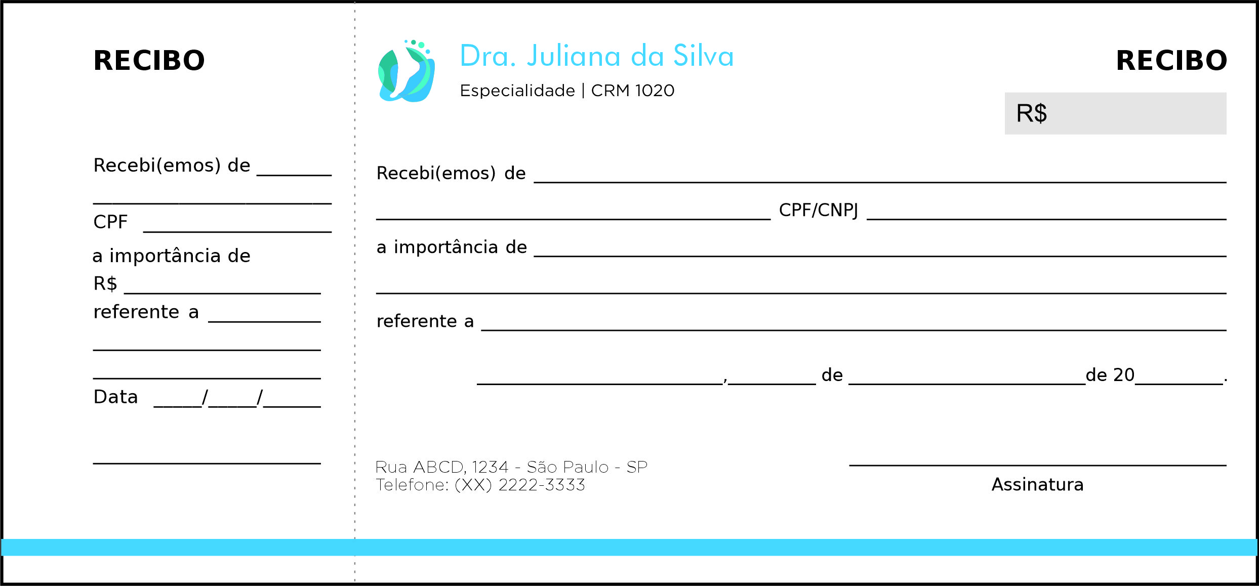 Recibo com Canhoto Ortopedia Pireu