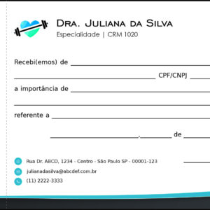 Recibo com Canhoto Performance Baja