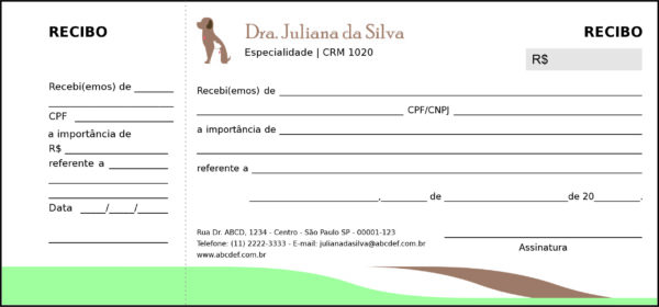 Recibo com Canhoto Veterinário Graz Recibo com Canhoto Veterinário Graz