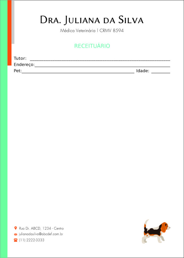 Receituário Veterinária Bludenz Receituário Veterinária Bludenz