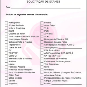Solicitação de Exames Oncologia Yokohama