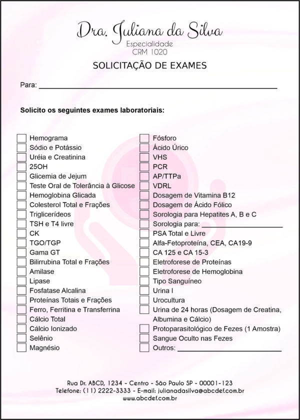 Solicitação de Exames Oncologia Yokohama Solicitação de Exames Oncologia Yokohama