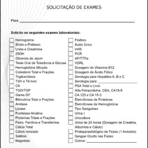 Solicitação de Exames Otorrinolaringologia Valencia