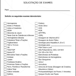 Solicitação de Exames Performance Gyor