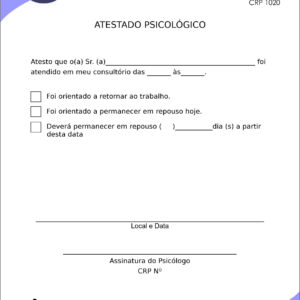 Atestado Psicológico Bamberg