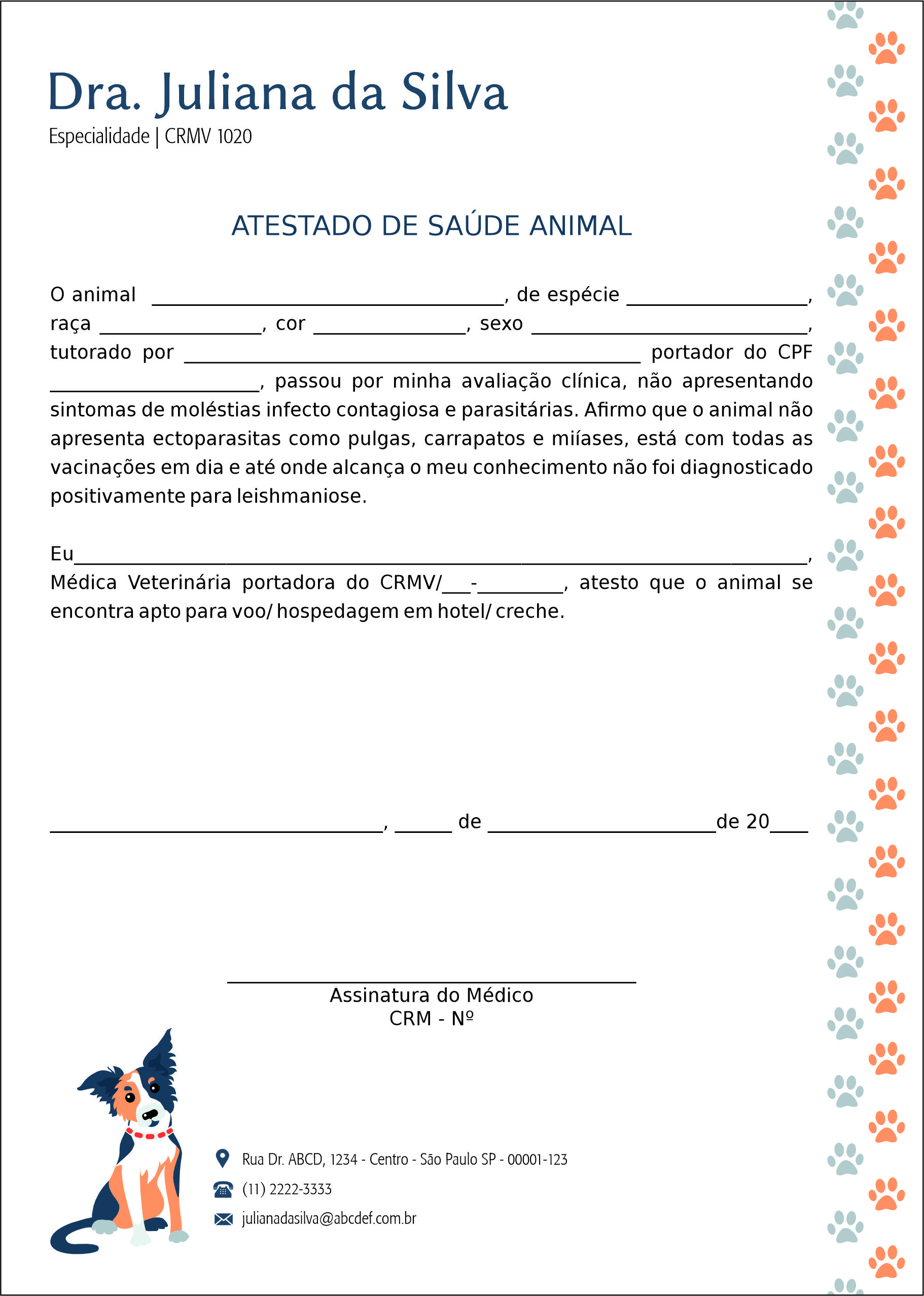 Atestado Veterinário Wels