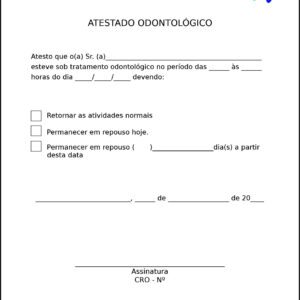Atestado Odontológico Marselha