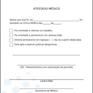 Atestado Clínica Geral Minia