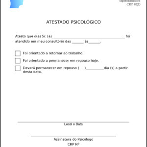 Atestado Psicológico Nuremberg