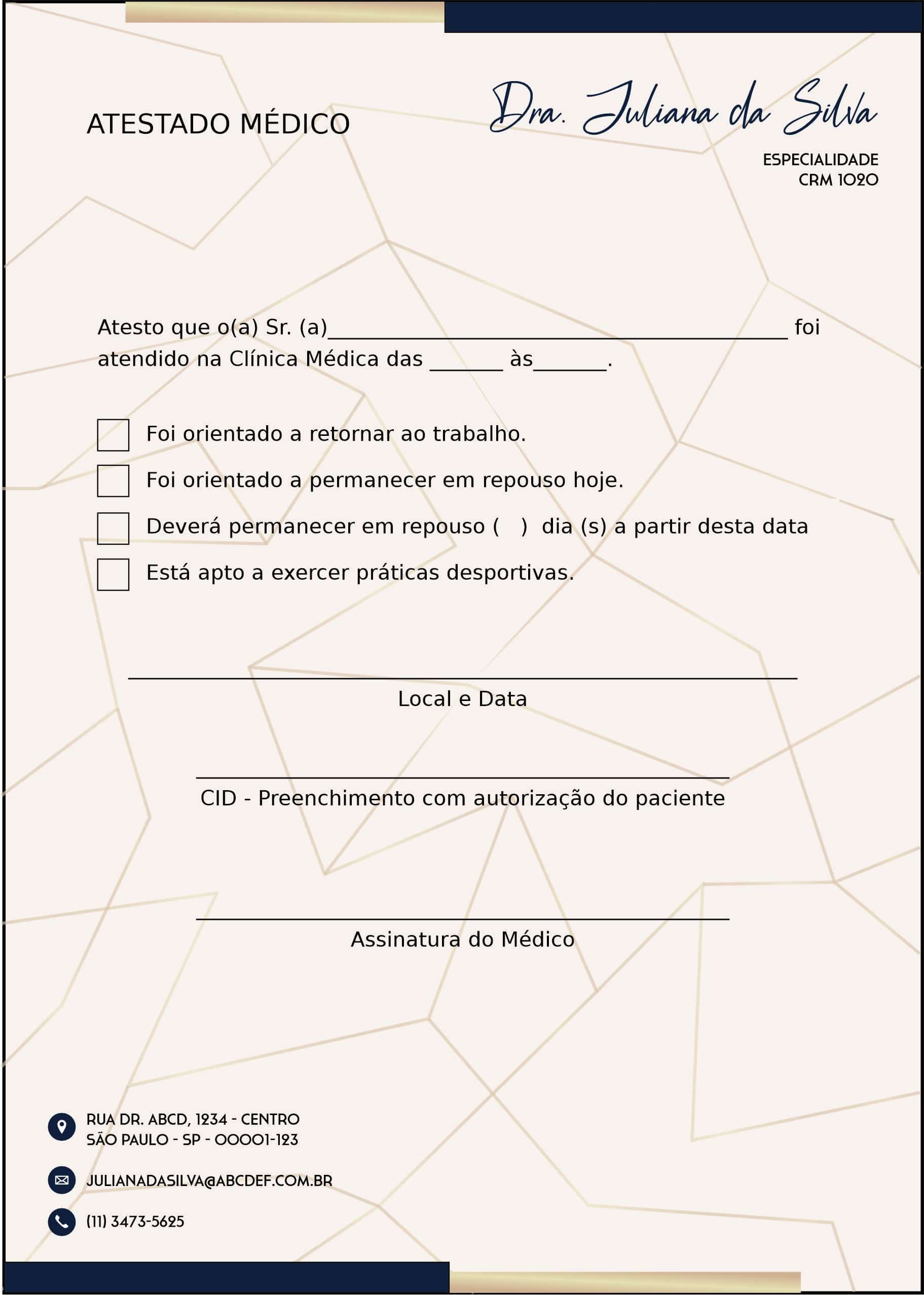 Atestado Dermatologista Brighton