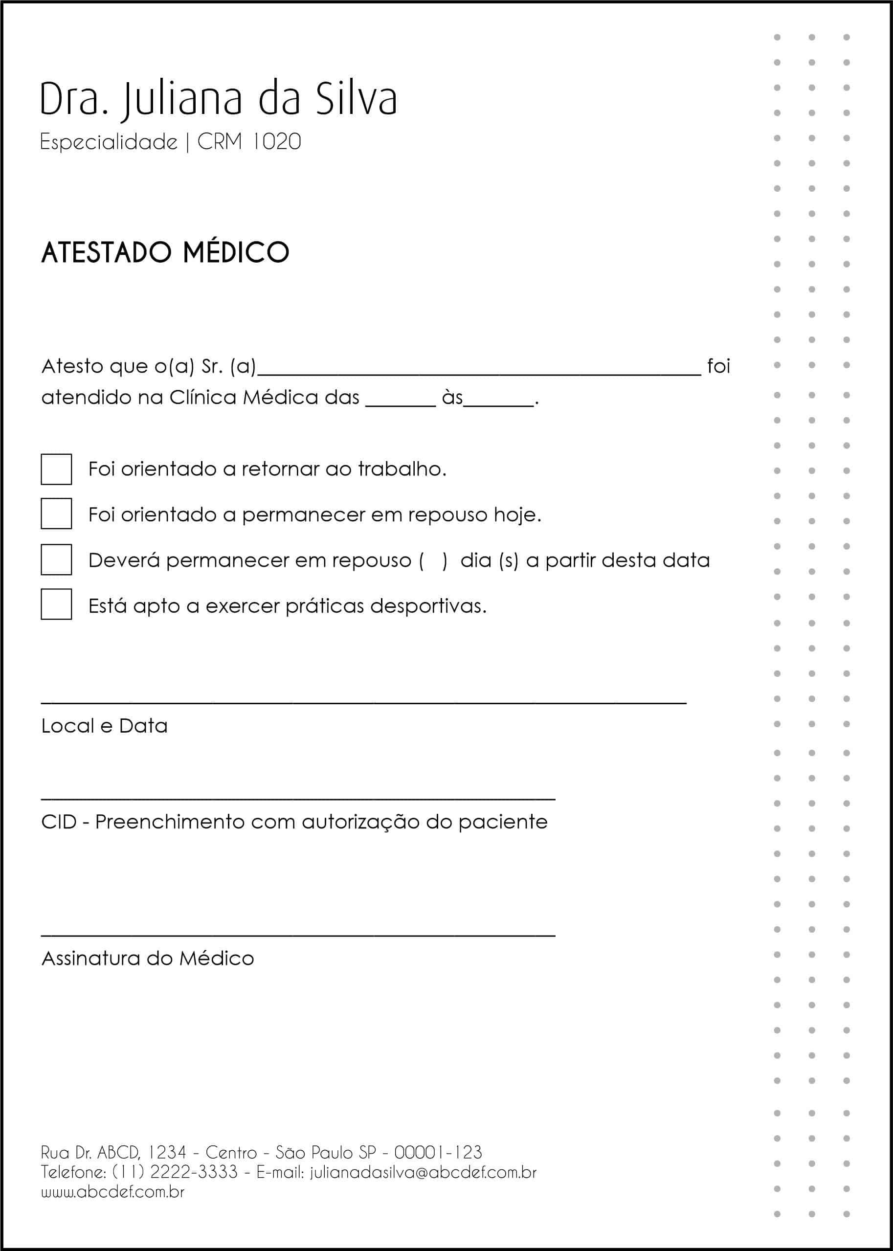 Atestado Clínica Geral Tebas