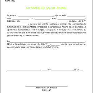 Atestado Veterinário Leobens
