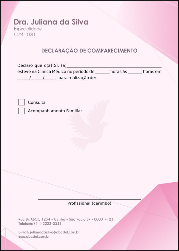 Declaração de Comparecimento Oncologia Tóquio Declaração de Comparecimento Oncologia Tóquio