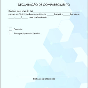 Declaração de Comparecimento Oftalmologia Visby