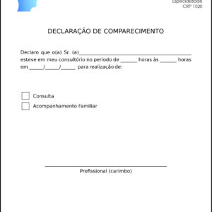 Declaração de Comparecimento Psicológico Nuremberg