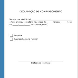 Declaração de Comparecimento Psicologia Bremen