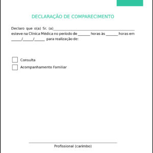 Declaração de Comparecimento Urologia Lisboa