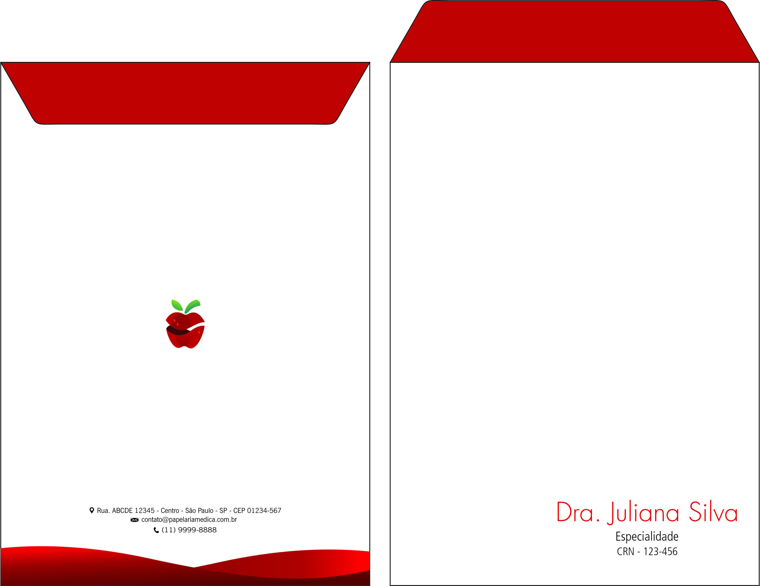 Envelope Saco 24x34cm Nutricionista Rosário