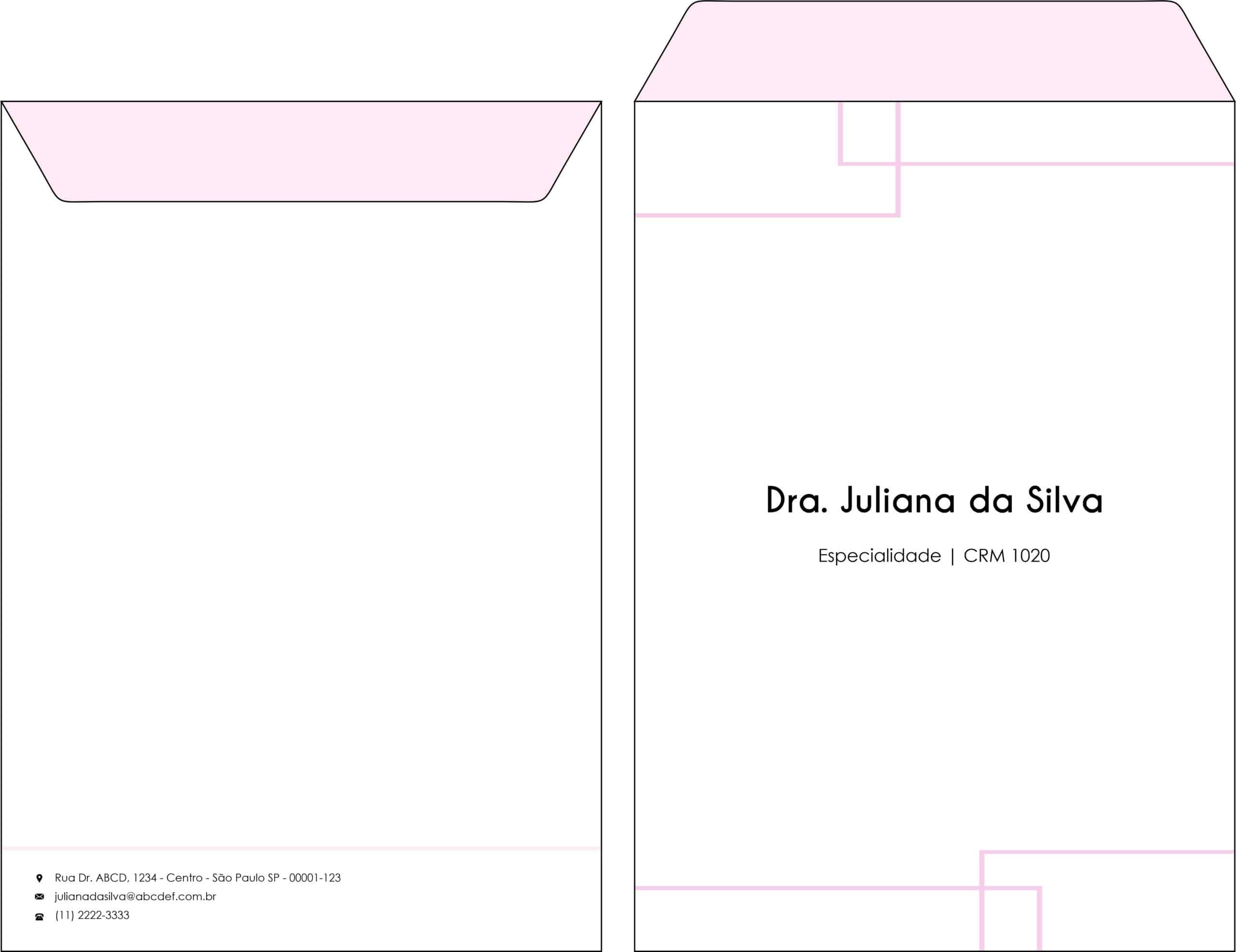 Envelope Saco 24x34cm Dermatologista Ripon