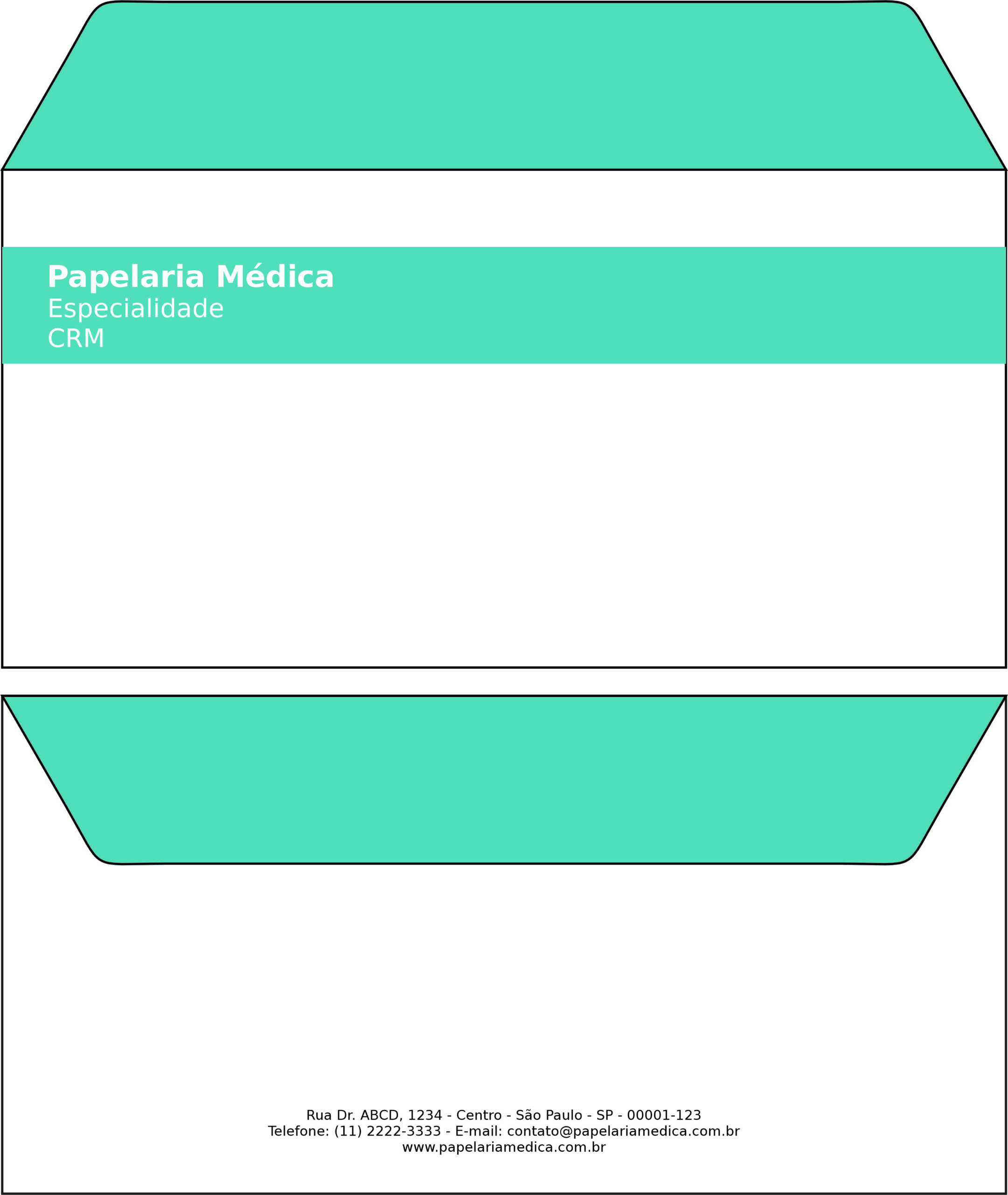 Envelope Ofício (Carta) Clínica Geral Dendera