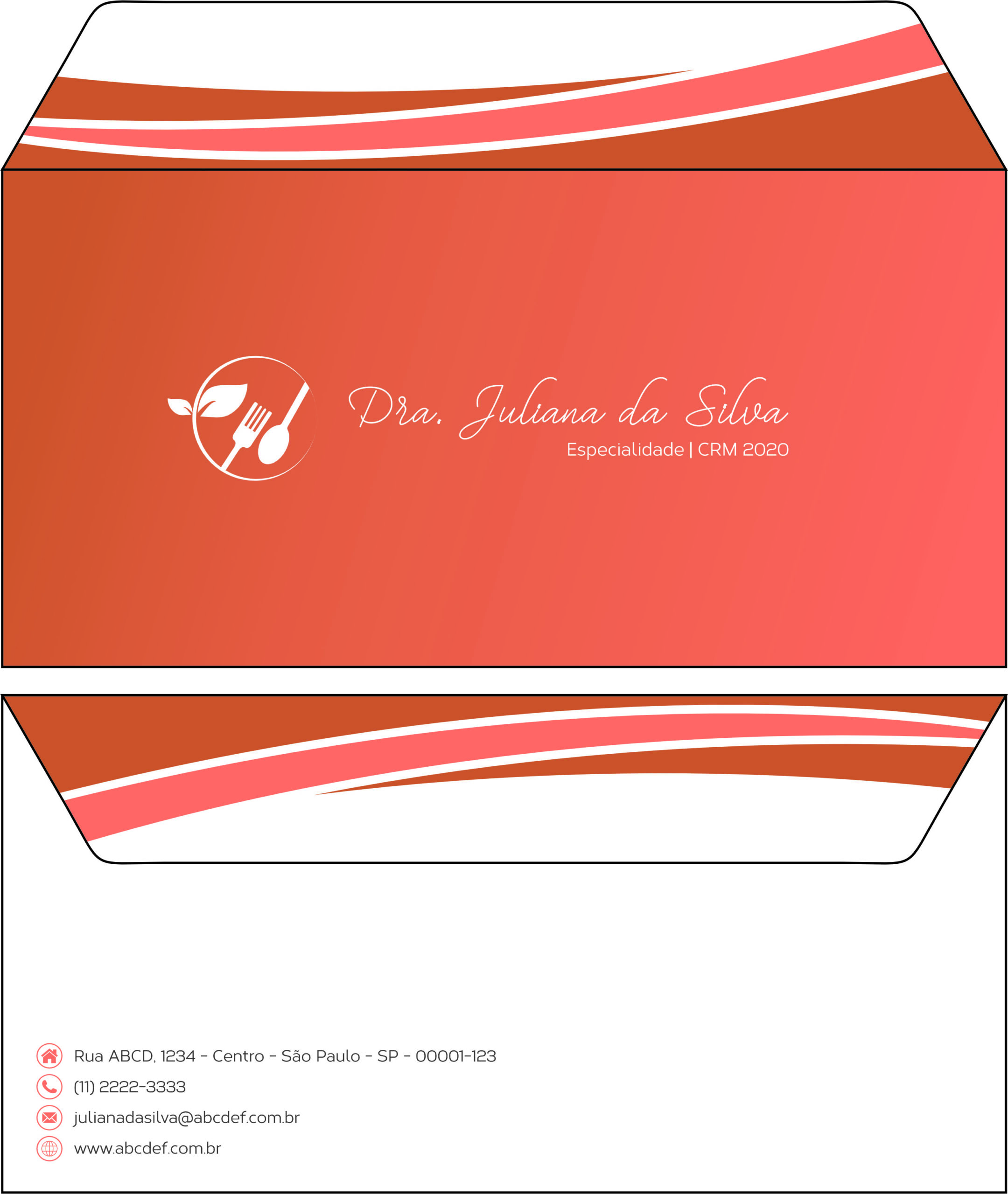 Envelope Ofício (Carta) Nutrição San Luis