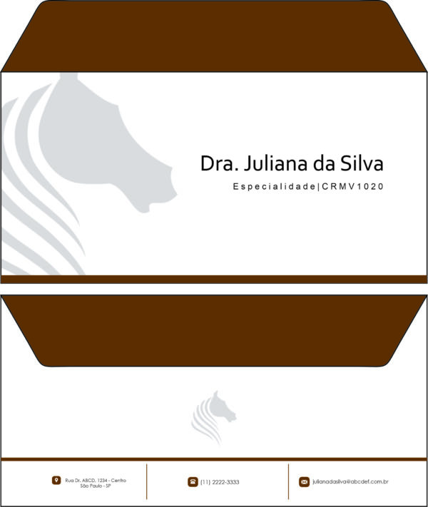 Envelope Ofício (Carta) Veterinário Kufstein Envelope Ofício (Carta) Veterinário Kufstein