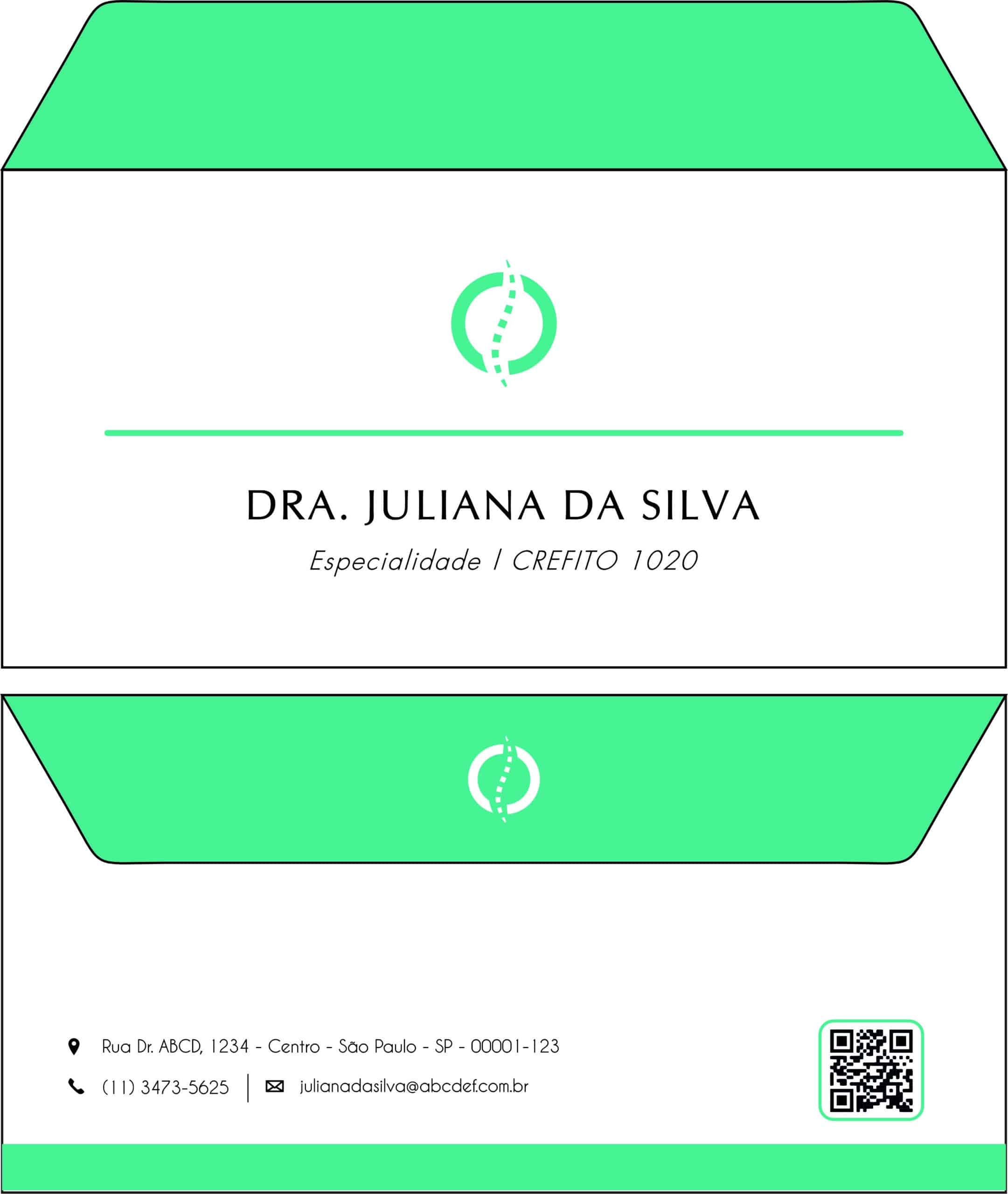 Envelope Ofício (Carta) Fisioterapia Esparta