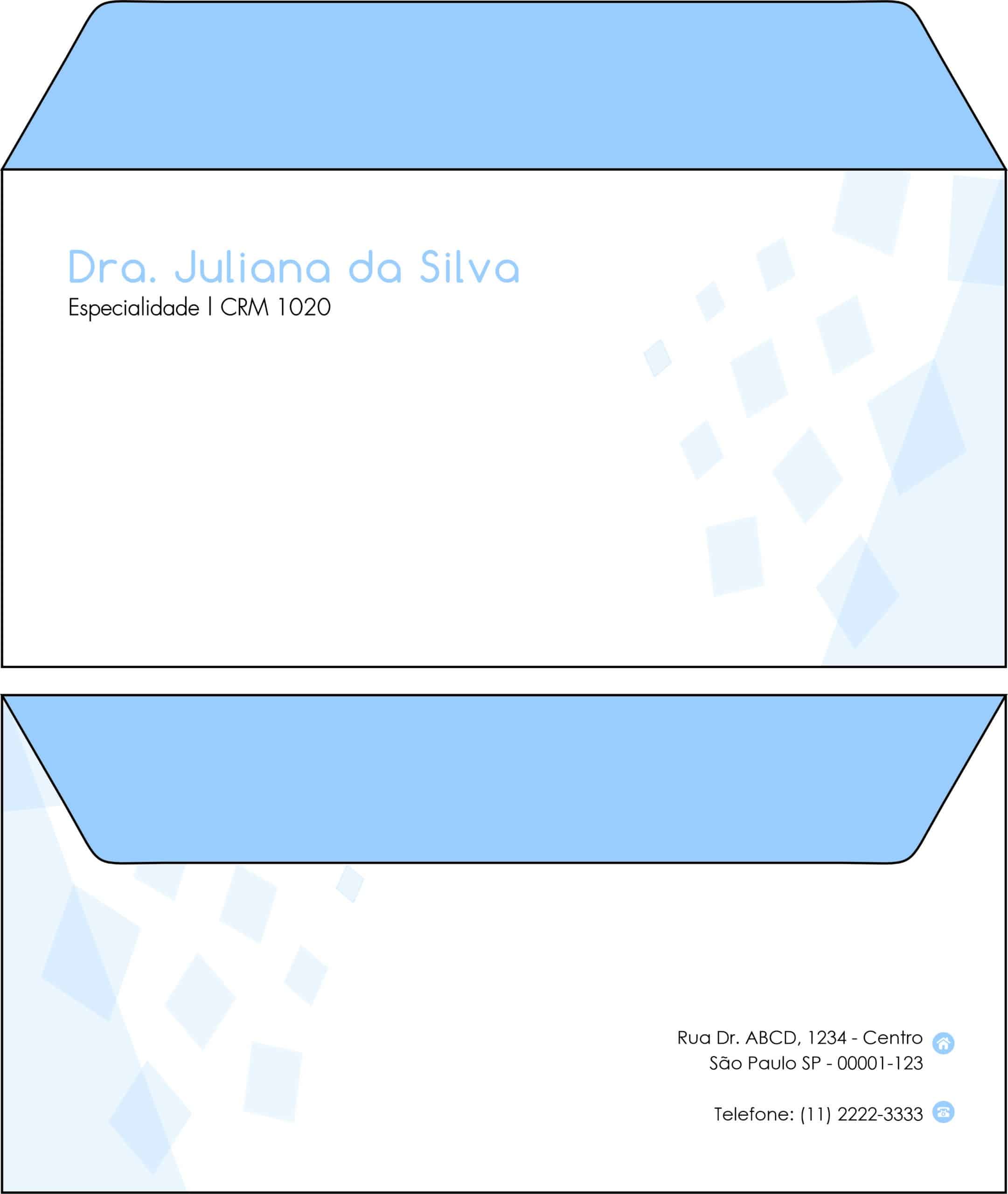Envelope Ofício (Carta) Clínica Geral Minia