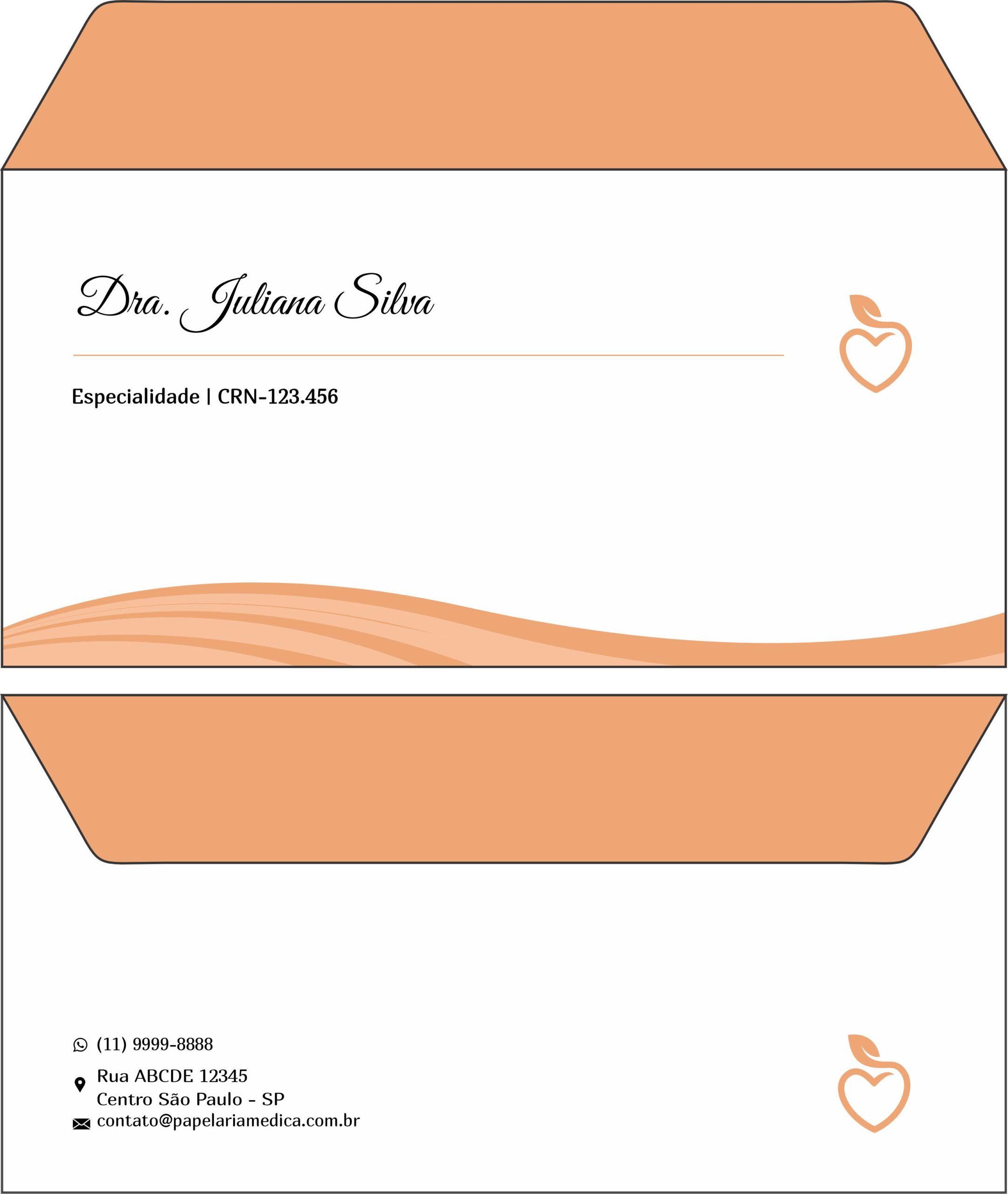 Envelope Ofício (Carta) Nutricionista La Plata