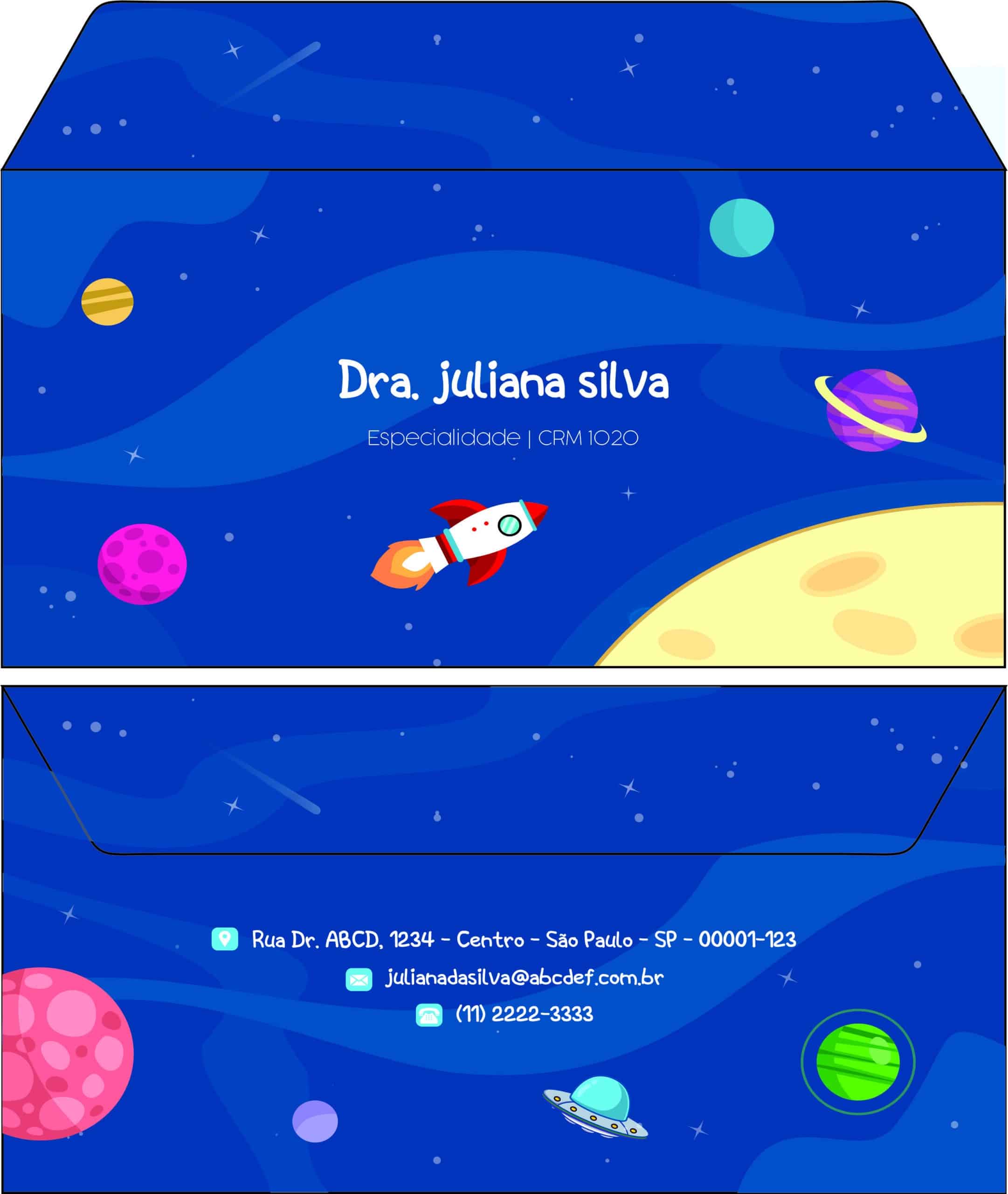 Envelope Ofício (Carta) Pediatra Bytom