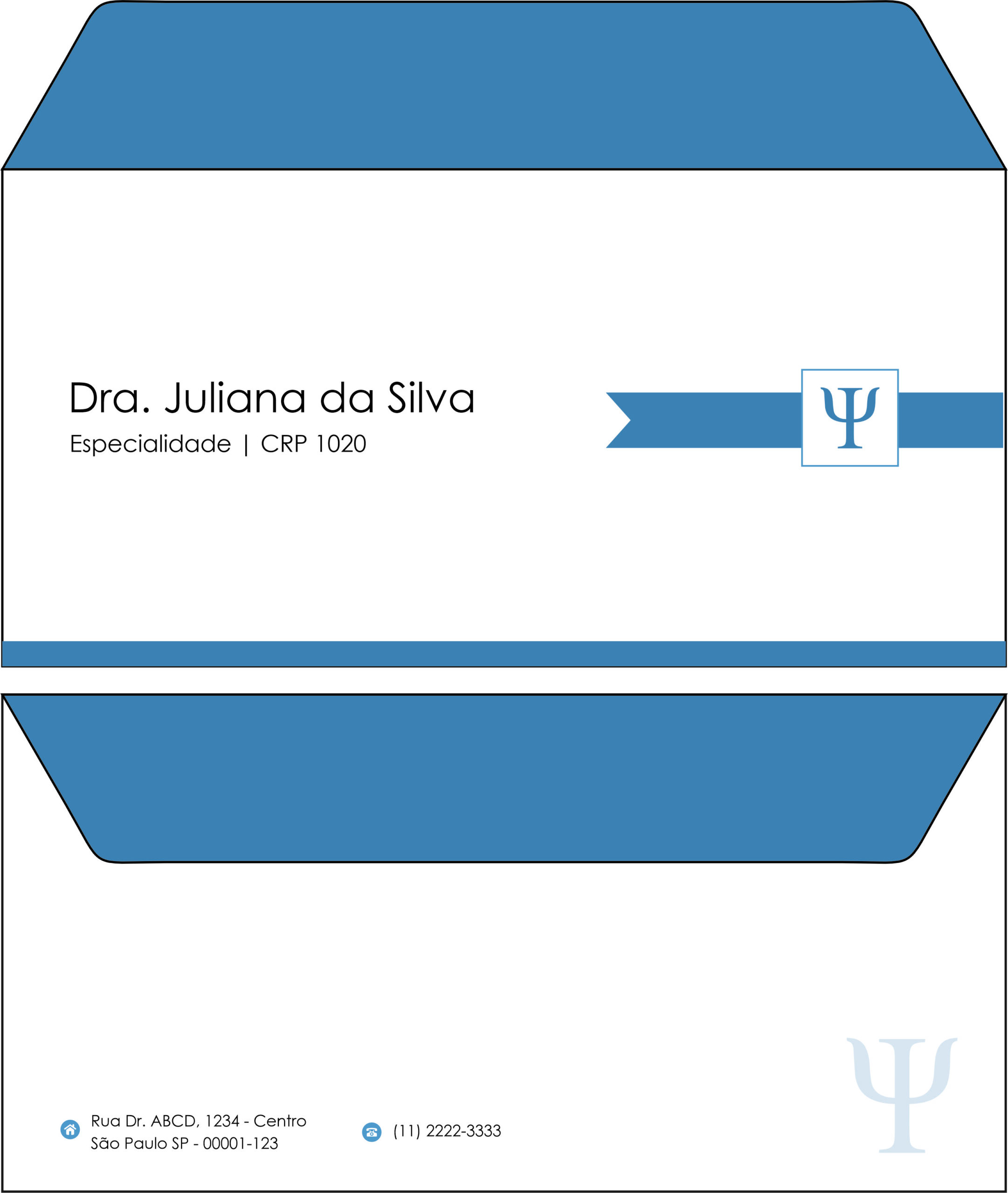 Envelope Ofício (Carta) Psicologia Bremen