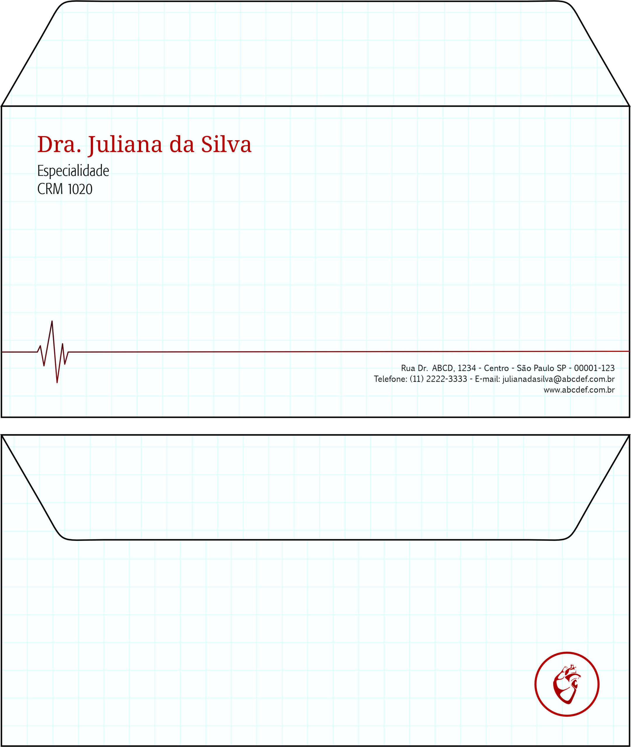 Envelope Ofício (Carta) Cardiologista Eindhoven