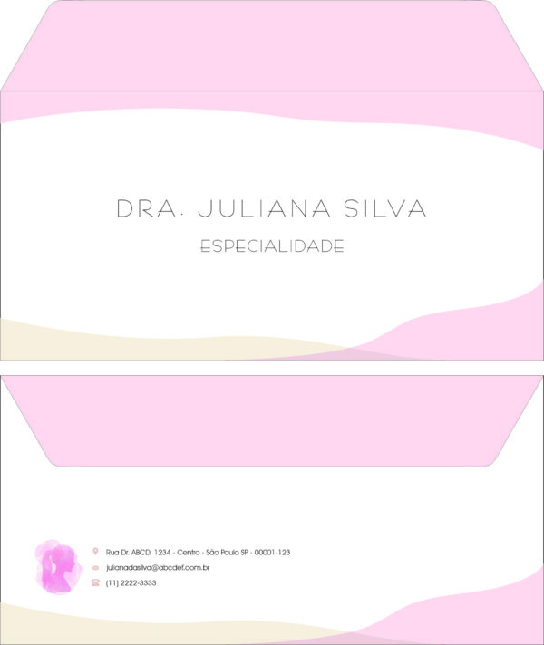 Envelope Ofício (Carta) Dermatologista Bath Envelope Ofício (Carta) Dermatologista Bath