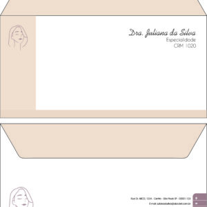 Envelope Ofício (Carta) Dermatologista Leeds