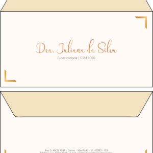 Envelope Ofício (Carta) Dermatologista Bristol