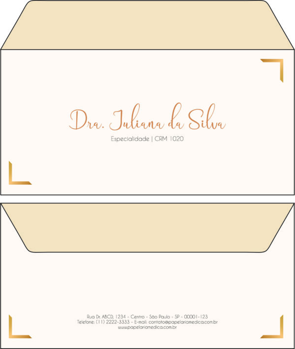 Envelope Ofício (Carta) Dermatologista Bristol Envelope Ofício (Carta) Dermatologista Bristol