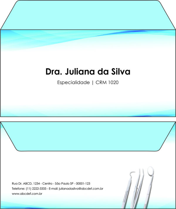 Envelope Ofício (Carta) Odontologia Versalhes Envelope Ofício (Carta) Odontologia Versalhes
